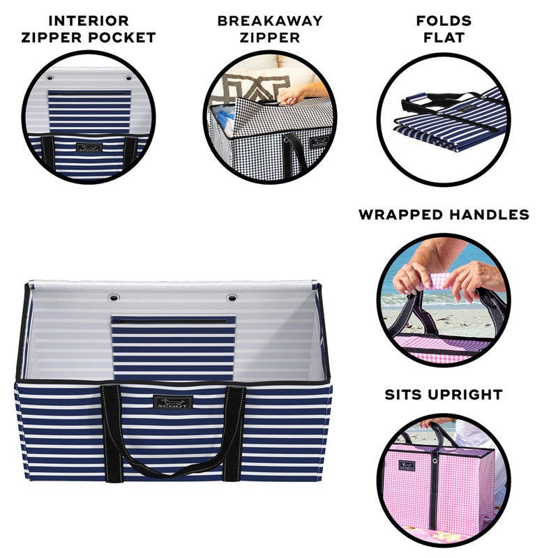 SCOUT Errand Boy - Extra Large Lightweight Utility Tote with Breakaway Zipper - Collapsible Grocery and Market or Beach Tote - Image 2